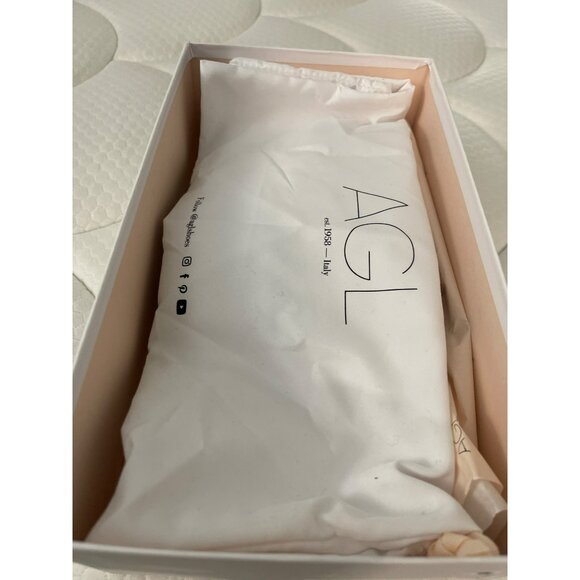 AGL Lenor Nude Pointed Toe Slingback Kitten Heel Shoes NEW Sz 37 / US 7 - Picture 10 of 10